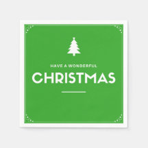 Kerst Cocktail papier servetten, groen