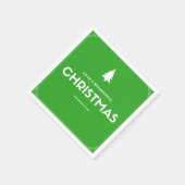 Kerst Cocktail papier servetten, groen Servetten (Hoek)