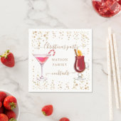 Kerst cocktail party glitter monogram servet (Insitu)