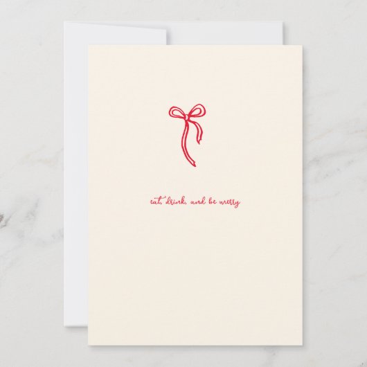 Kerst Cocktail Party grillige uitnodiging (Achterkant)