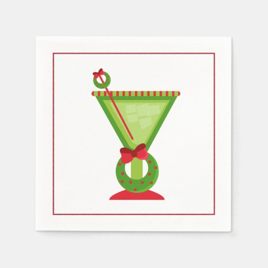 Kerst Cocktail Servet (Voorkant)