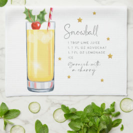Kerst Cocktail Snowball Recept Waterverf Theedoek