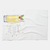 Kerst Cocktail Snowball Recept Waterverf Theedoek (Horizontaal)