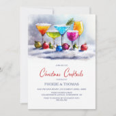 Kerst Cocktailparty Kaart (Voorkant)