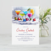 Kerst Cocktailparty Kaart (Staand voorkant)