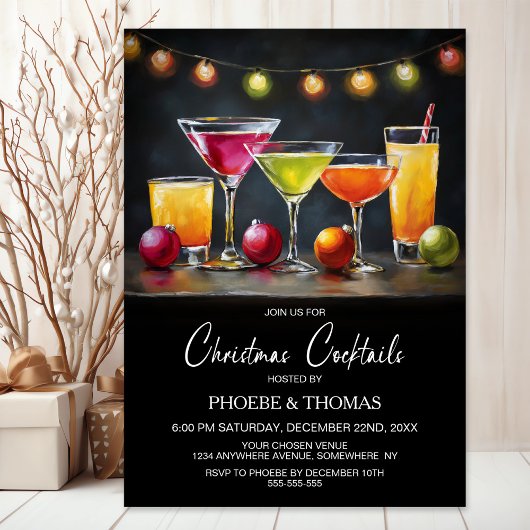 Kerst Cocktailparty Kaart