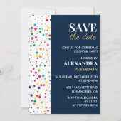 Kerst Cocktailparty Save the date Confetti Kaart (Voorkant)