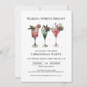 Kerst Cocktailparty Stralend Kaart (Voorkant)