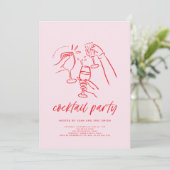 Kerst Cocktailparty Uitnodiging (Staand voorkant)
