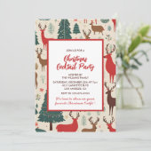Kerst Cocktailparty Uitnodiging (Staand voorkant)
