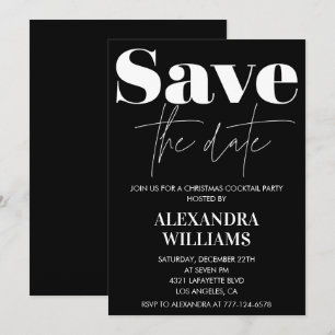 Kerst Cocktailparty Uitnodigingen Save the date