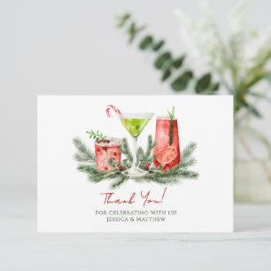 Kerst Cocktails Feestelijk Vakantiefeest Bedankkaart