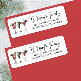 Kerst cocktails retouradres etiket