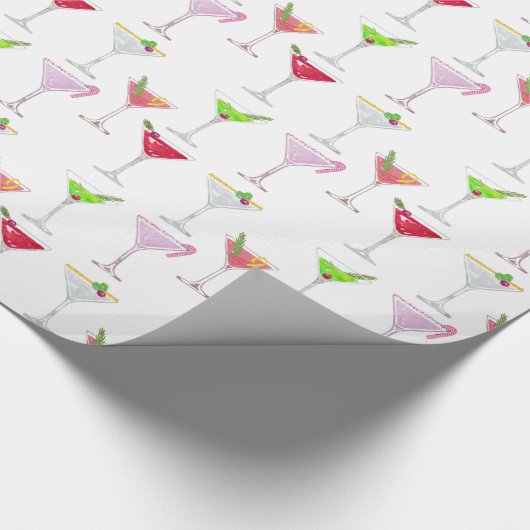 Kerst Cocktails Variant Cadeaupapier (Hoek)