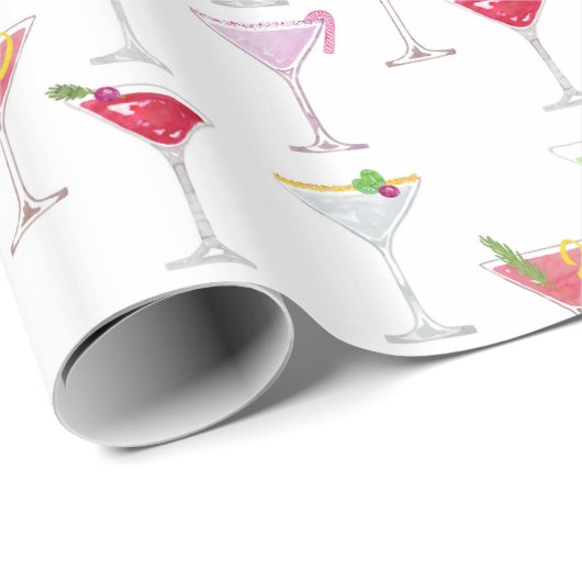 Kerst Cocktails Variant Cadeaupapier (Rol Hoek)