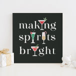 Kerst Cocktails Wall Decor Faux Canvas afdrukken<br><div class="desc">Ontworpen door: Berry Berry Sweet. Bezoek onze website op www.berryberrysweet.com voor moderne kantoorbenodigdheden en gepersonaliseerde geschenken.</div>