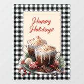 Kerst Cocoa Aanpasbaar Raamsticker (Vel)