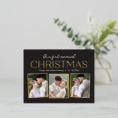 Kerst Collage Echte Folie Vakantie Kaart Briefkaar (Staand Voorkant)