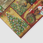 Kerst Collage Frosty Horse GMC Truck Tractor Tissuepapier (Detail)