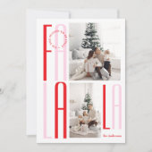 Kerst Collage met Festive Script Feestdagenkaart (Voorkant)