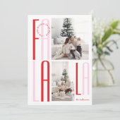 Kerst Collage met Festive Script Feestdagenkaart (Staand voorkant)