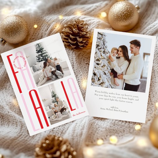 Kerst Collage met Festive Script Feestdagenkaart