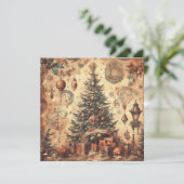 Kerst Collage Plat Kerstkaart Vintage (Staand voorkant)