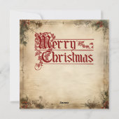 Kerst Collage Plat Kerstkaart Vintage (Achterkant)