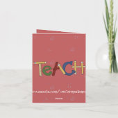 Kerst Collectie Beste Leraar Wenskaart Feestdagen Kaart (Achterkant)