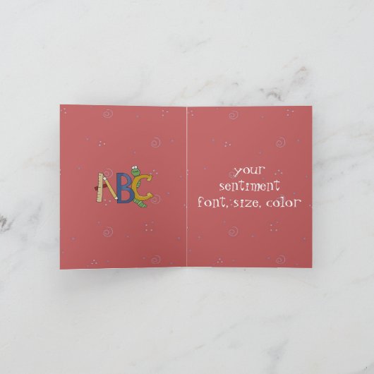 Kerst Collectie Beste Leraar Wenskaart Feestdagen Kaart (Binnen)