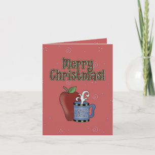 Kerst Collectie Beste Leraar Wenskaart Feestdagen Kaart