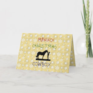 Kerst Collectie Cowboy Horse Wenskaart Feestdagen Kaart
