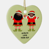 Kerst Collectie Koppel Keramisch Ornament (Rechts)