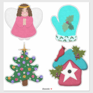 Kerst Collectie voelde er Schattige uit Sticker