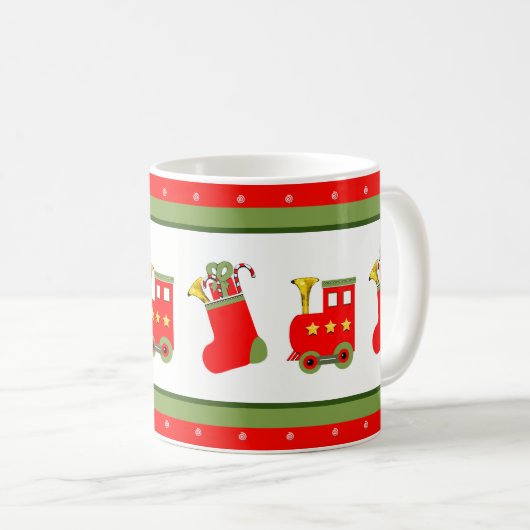 Kerst Collectieve Trein Koffiemok (Voorkant rechts)