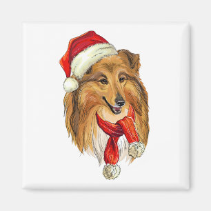 Kerst Collie hond Magneet