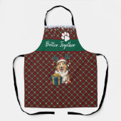 Kerst Collie Hond Rendier Cadeau Grafisch Schort (Voorkant)