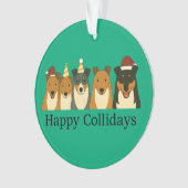 Kerst Collie-versiering  Ornament (voorkant)