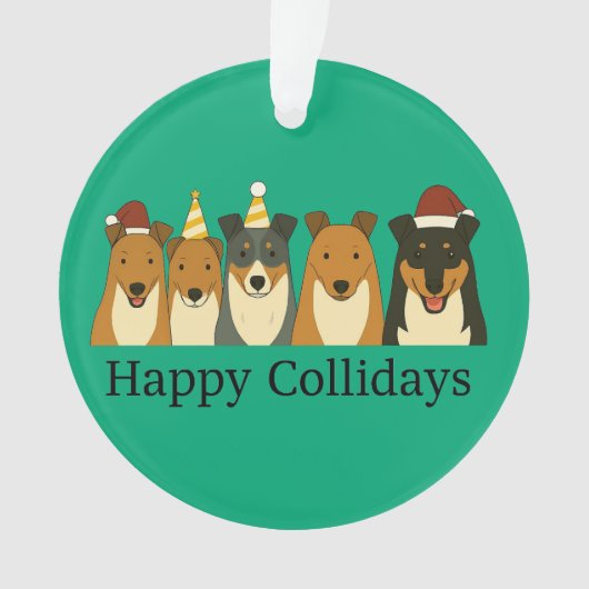 Kerst Collie-versiering  Ornament (voorkant)
