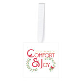 Kerst Comfort en vreugde gepersonaliseerd Decoratie (Voorkant)