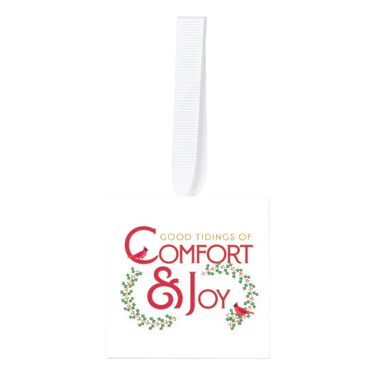 Kerst Comfort en vreugde gepersonaliseerd Decoratie (Voorkant)