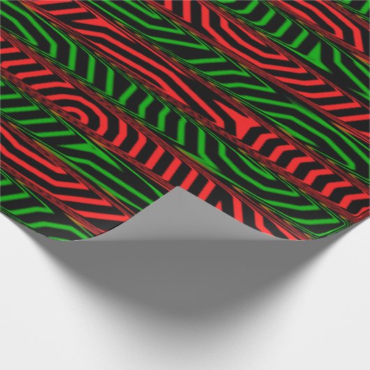 Kerst Complotstreep Cadeaupapier (Hoek)