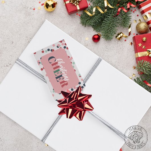 Kerst Confetti Cadeaulabel