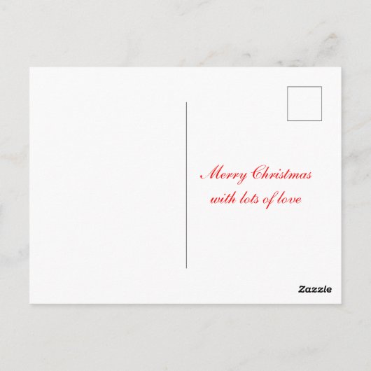 Kerst confetti gouden groene foto rood briefkaart (Achterkant)