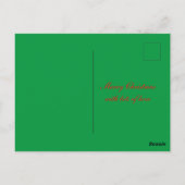 Kerst confetti gouden sterren wit rood briefkaart (Achterkant)