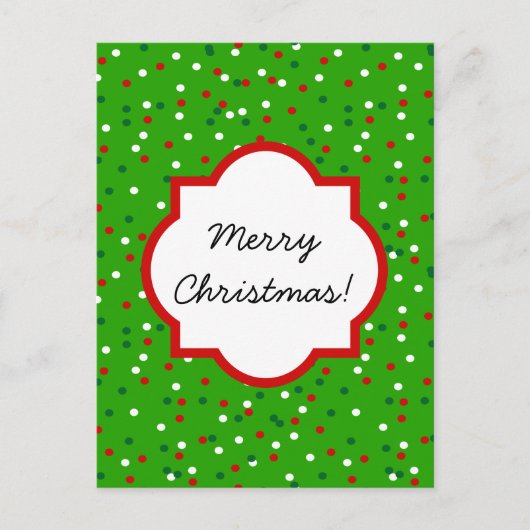 Kerst Confetti · Kerstboom sprenkels Feestdagenkaart (Voorkant)