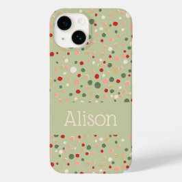 Kerst Confetti Polka Dot Schattigee iPhone Case