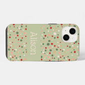 Kerst Confetti Polka Dot Schattigee iPhone Case Hoesje (Achterkant horizontaal)