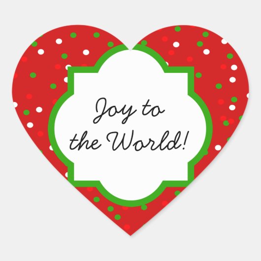 Kerst Confetti · Red Hot Cinnamon Sprinkles Hart Sticker (Voorkant)