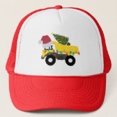 Kerst constructie vrachtwagen trucker pet (Voorkant)